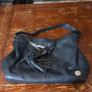 Vince Camuto Black Leather Shoulder Bag